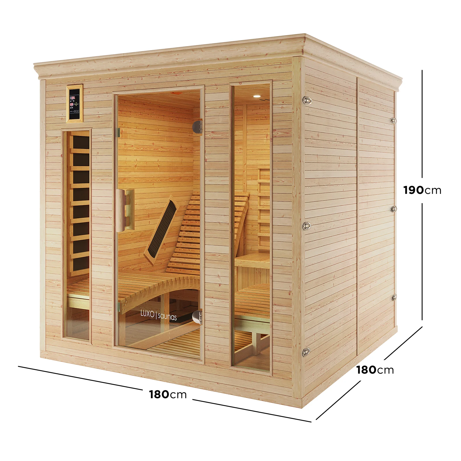 Metsa 3 Person Hybrid Carbon Fibre Indoor Infrared Sauna - Image 3