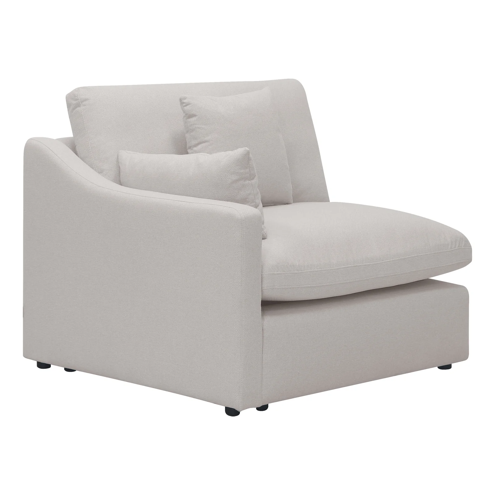 Millie 3 Seater Modular CleanGuard Fabric Sofa in Light Grey - Image 9