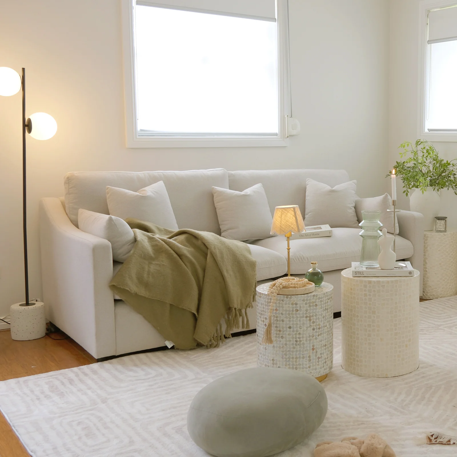 Millie 3 Seater Spill-Resistant Modular Sofa in Light Beige - Image 2