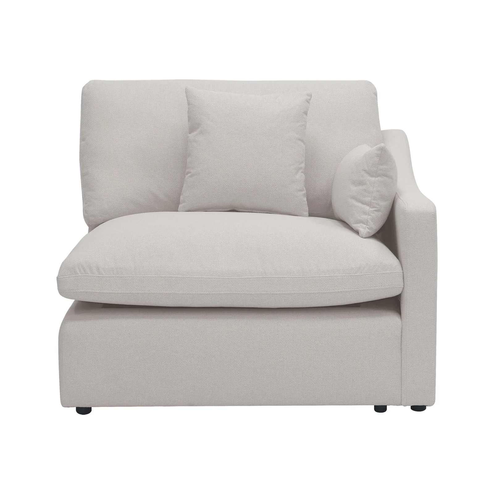 Millie 4 Seater Spill Resistant Fabric Sofa in Light Grey - Image 10