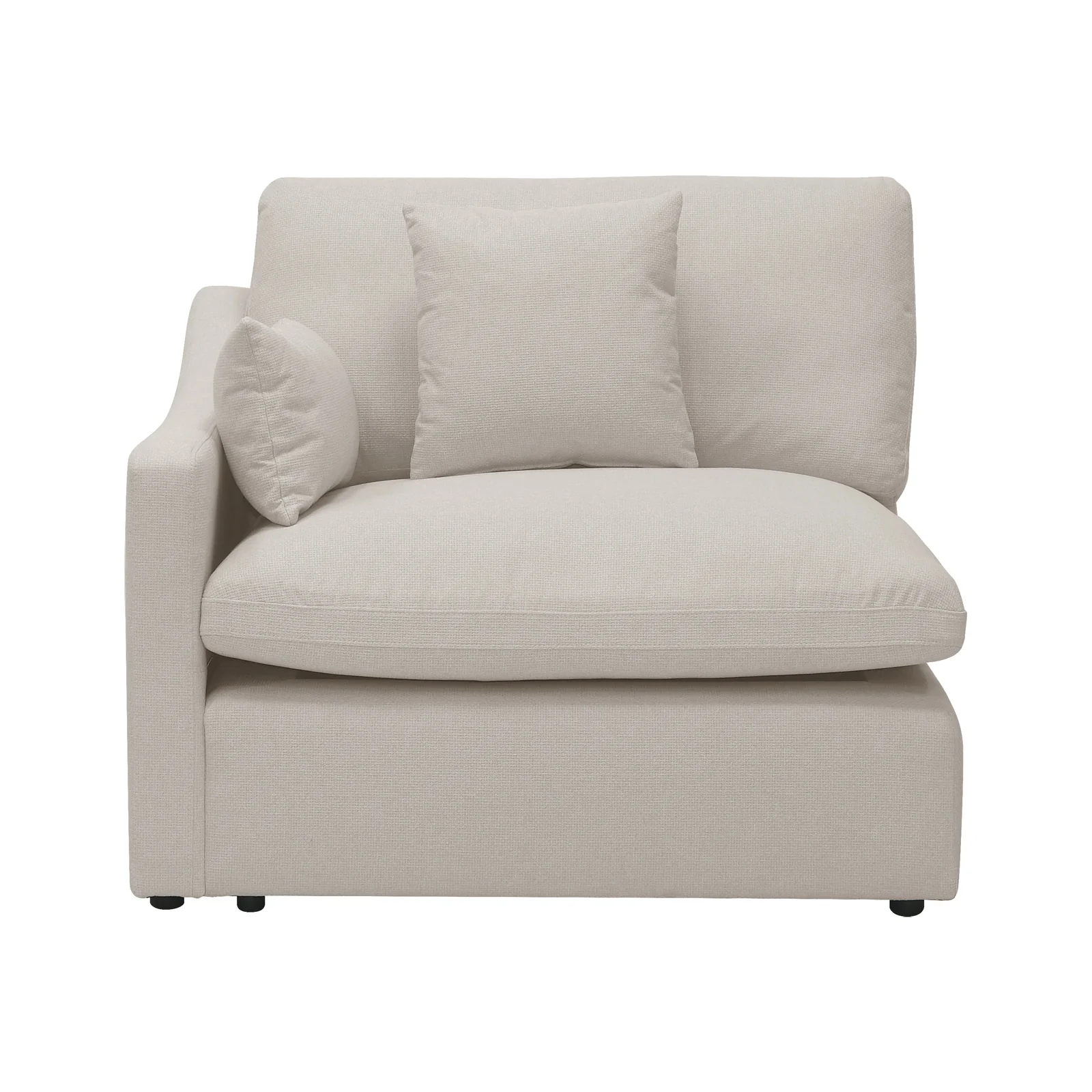 Millie 6 Seater Spill-Resistant Corner Sofa in Light Beige - Image 9