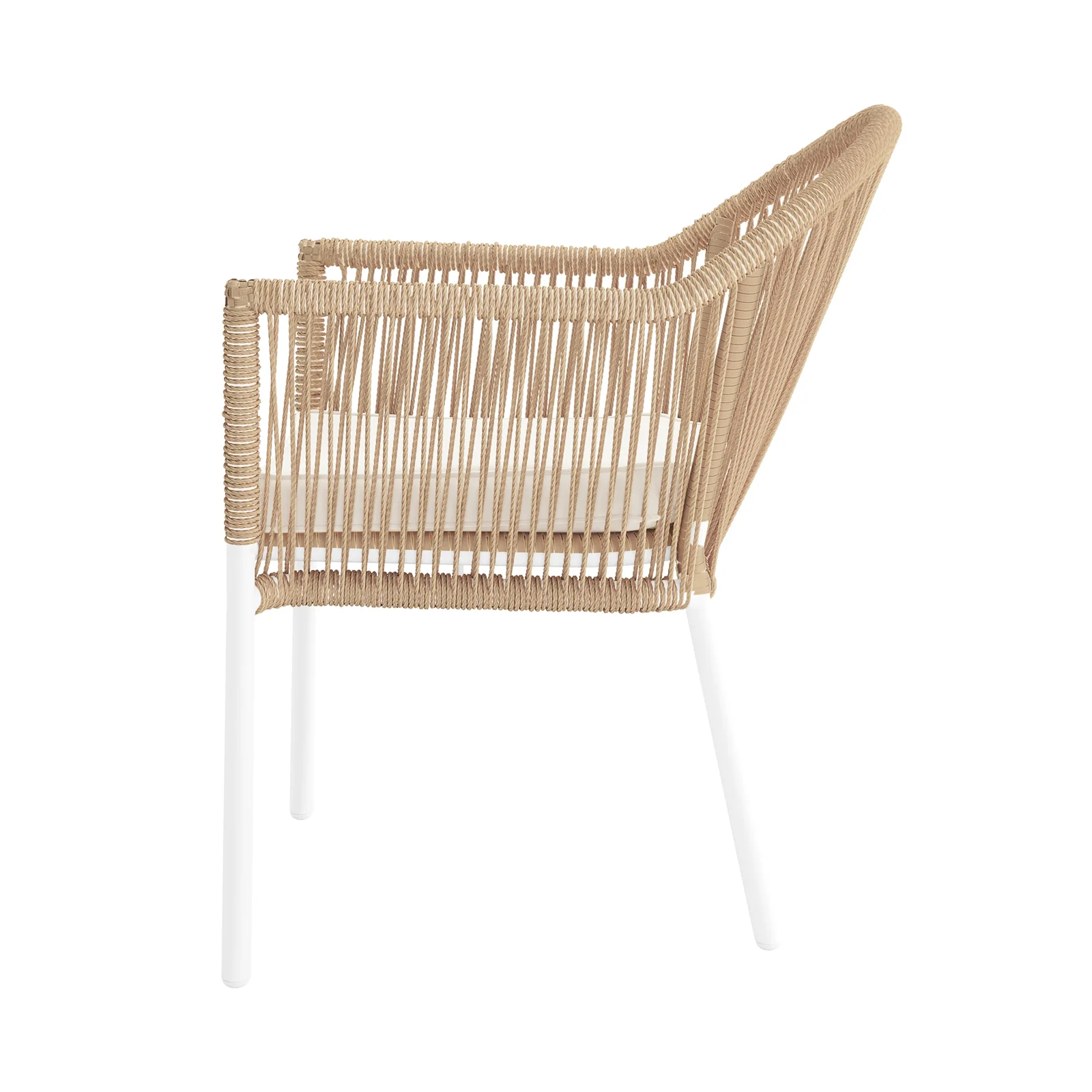Mindanao PE Wicker Outdoor Dining Chairs Set of 2 in Natural - Image 7