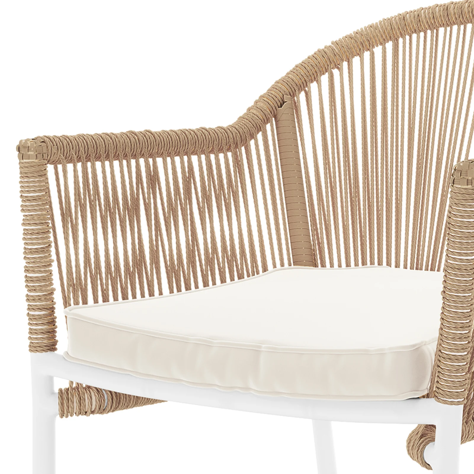 Mindanao PE Wicker Outdoor Dining Chairs Set of 2 in Natural - Image 8