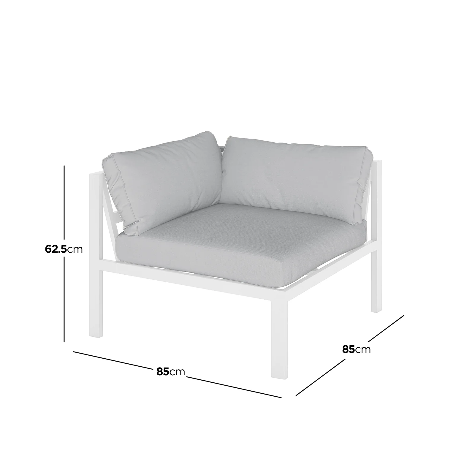 Moana 6 Seater Corner Outdoor Sofa Set in Light Grey - Image 3