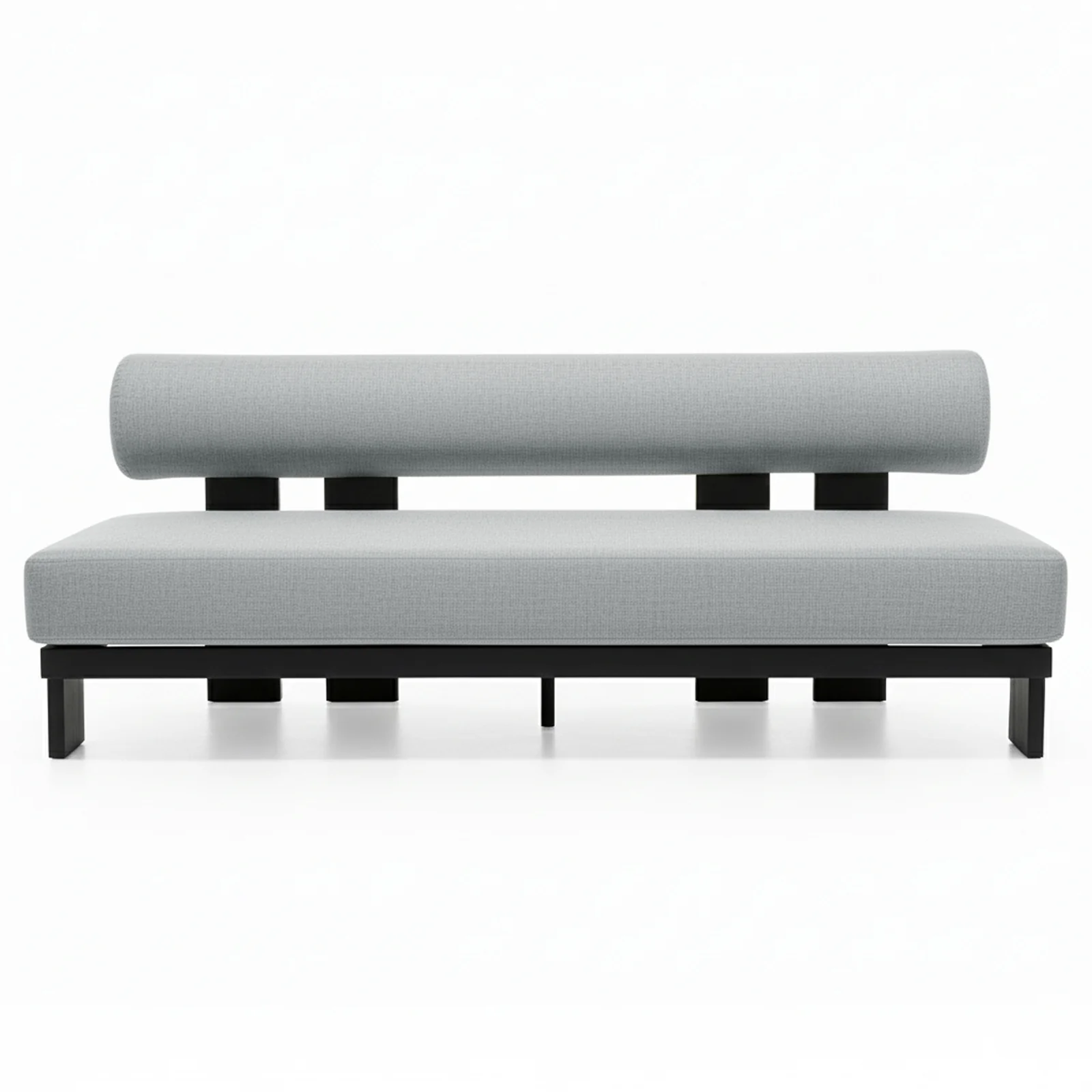 Modica 5 Seater Aluminium Outdoor Sofa Set in Black & Grey - Image 11