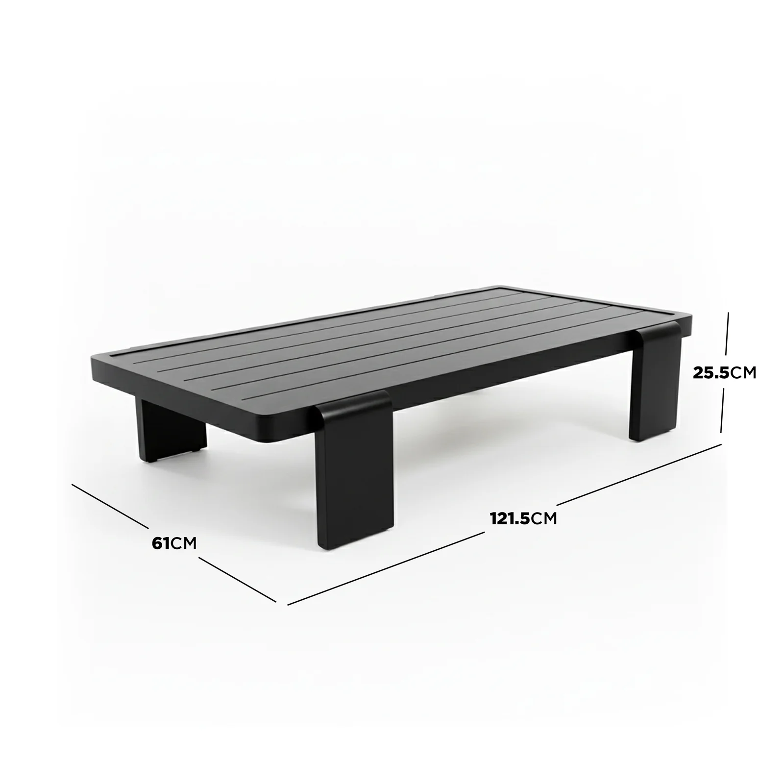 Modica 5 Seater Aluminium Outdoor Sofa Set in Black & Grey - Image 5