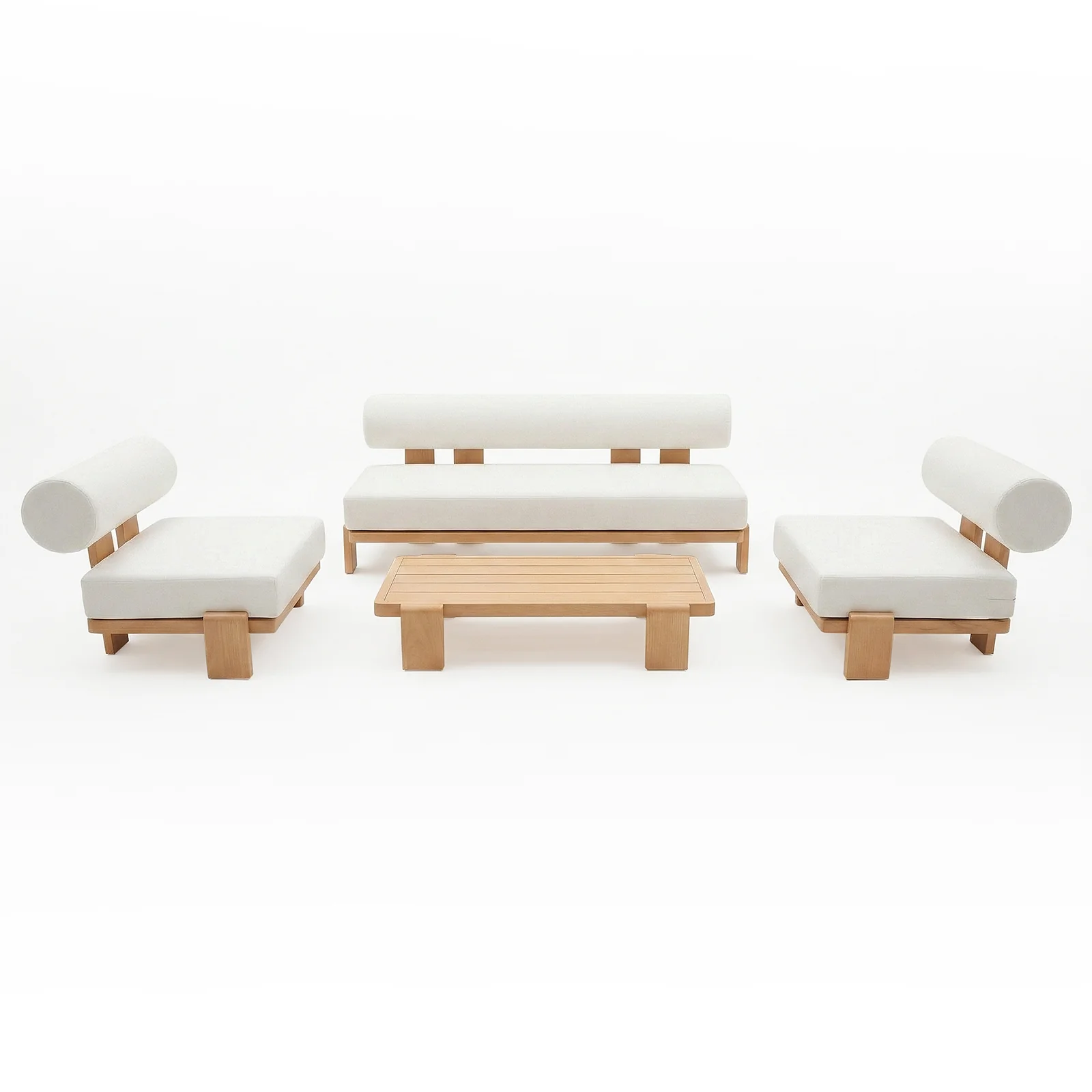 Modica 5 Seater Aluminium Outdoor Sofa Set in White