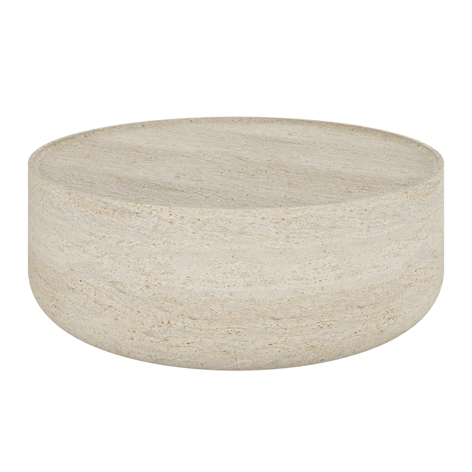 Myrtle 80cm Outdoor Concrete Coffee Table in Beige - Image 4