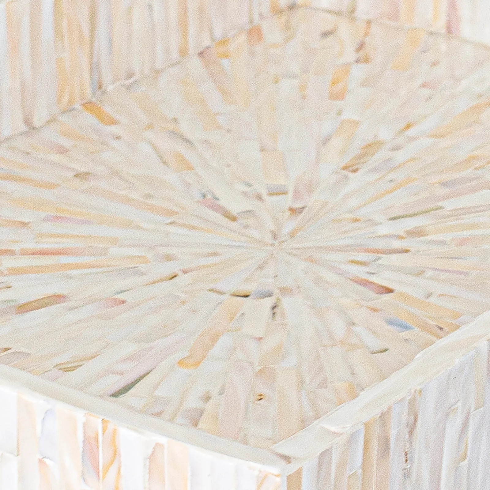 Nanaya 45cm Mother of Pearl Decorative Tray in Cream Beige - Image 6