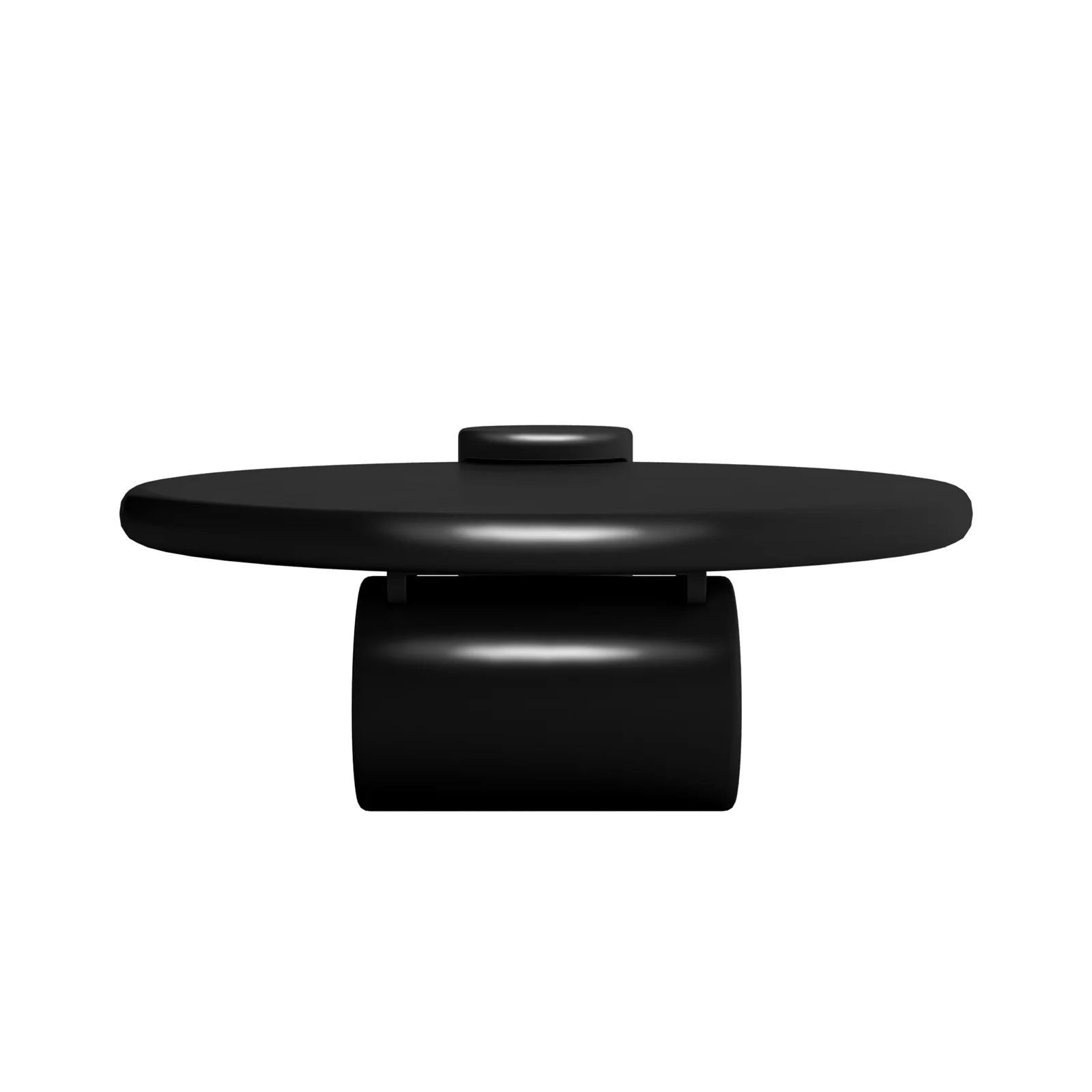 Nando 100cm Modern Round Coffee Table in Black - Image 6