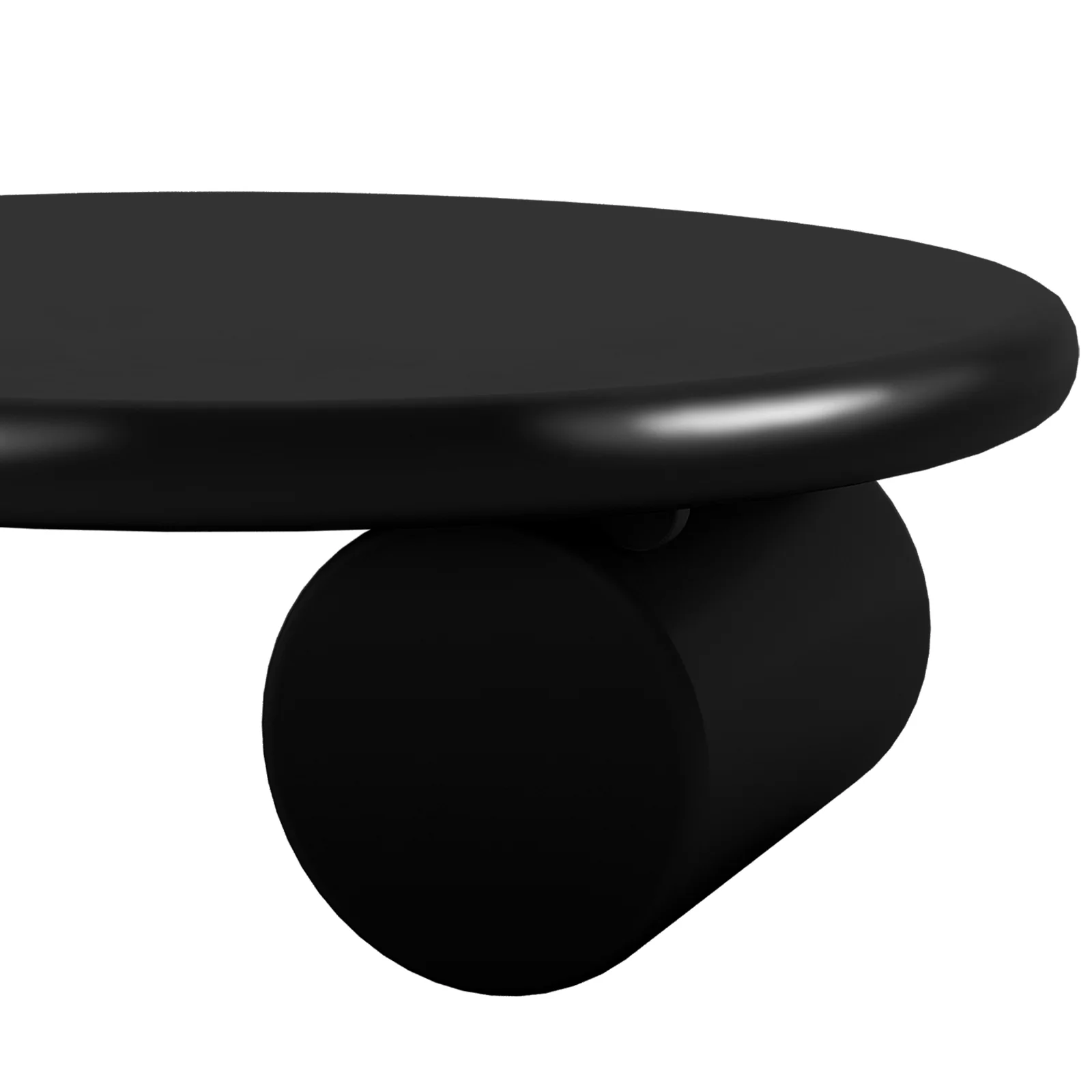 Nando 100cm Modern Round Coffee Table in Black - Image 8