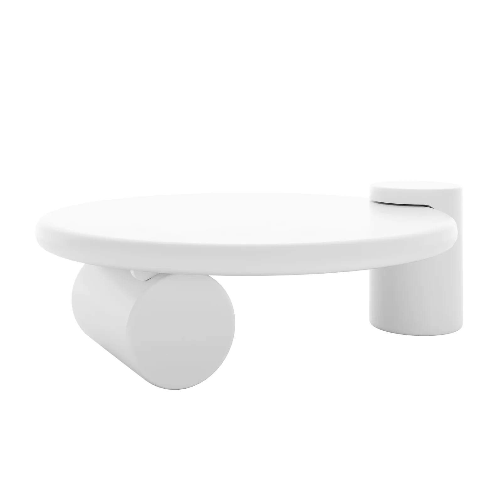 Nando 100cm Modern Round Coffee Table in White - Image 5
