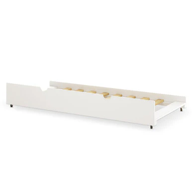 Narell Single Natural Pine Trundle Bed in White