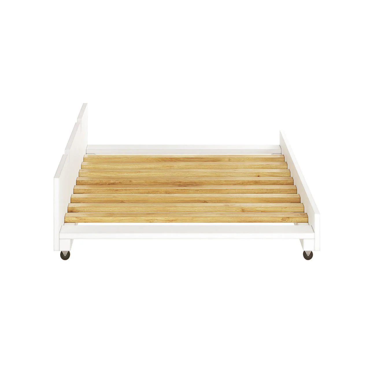 Narell Single Natural Pine Trundle Bed in White - Image 5
