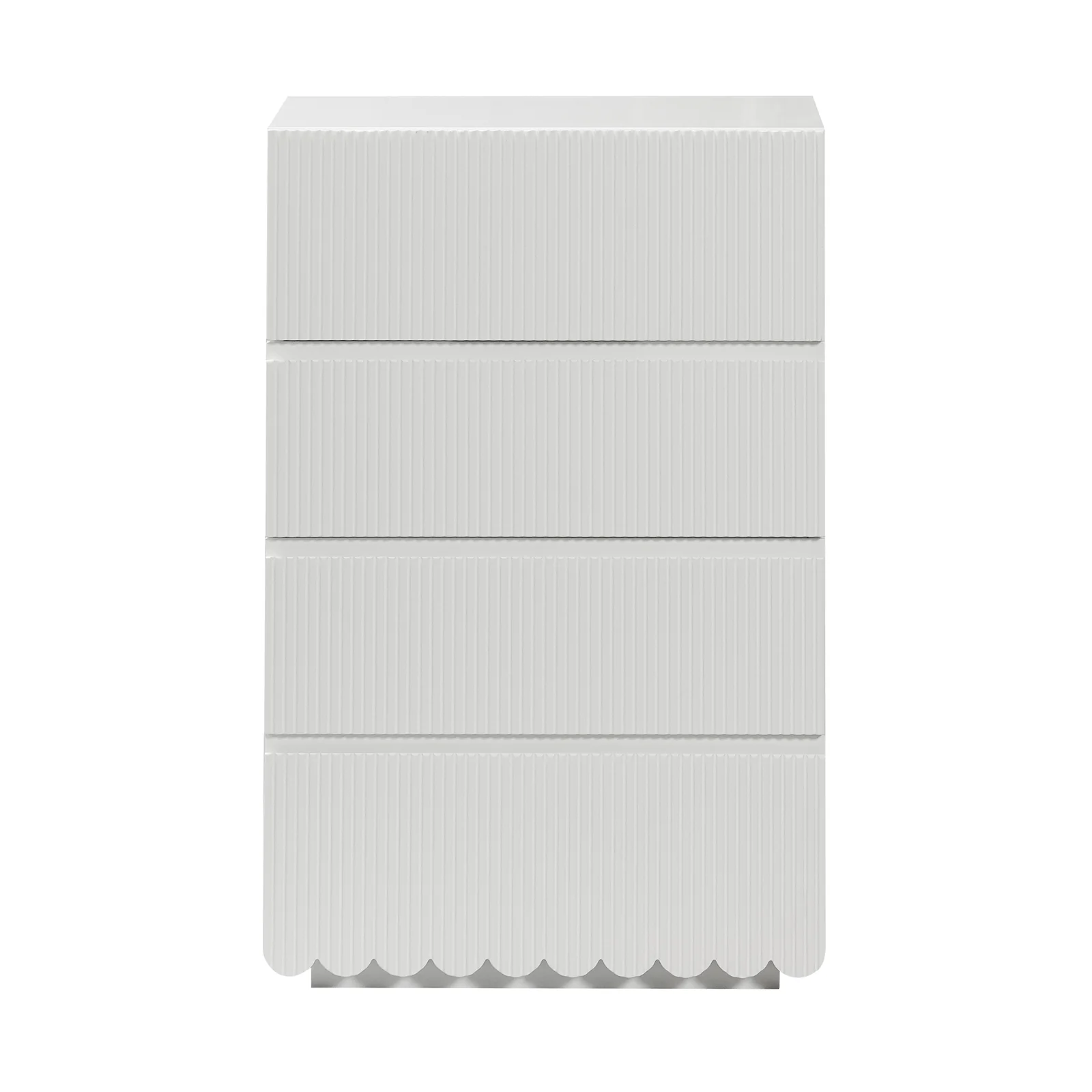 Nasrin 60cm Tallboy Dresser with Drawers in White - Image 3