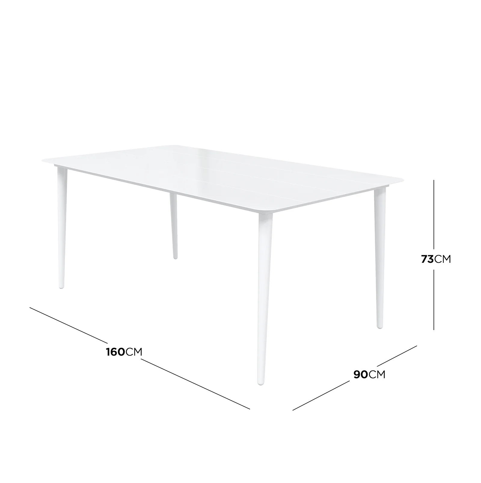 Navarre 6 Seater Aluminium Outdoor Dining Set in Natural - Image 4
