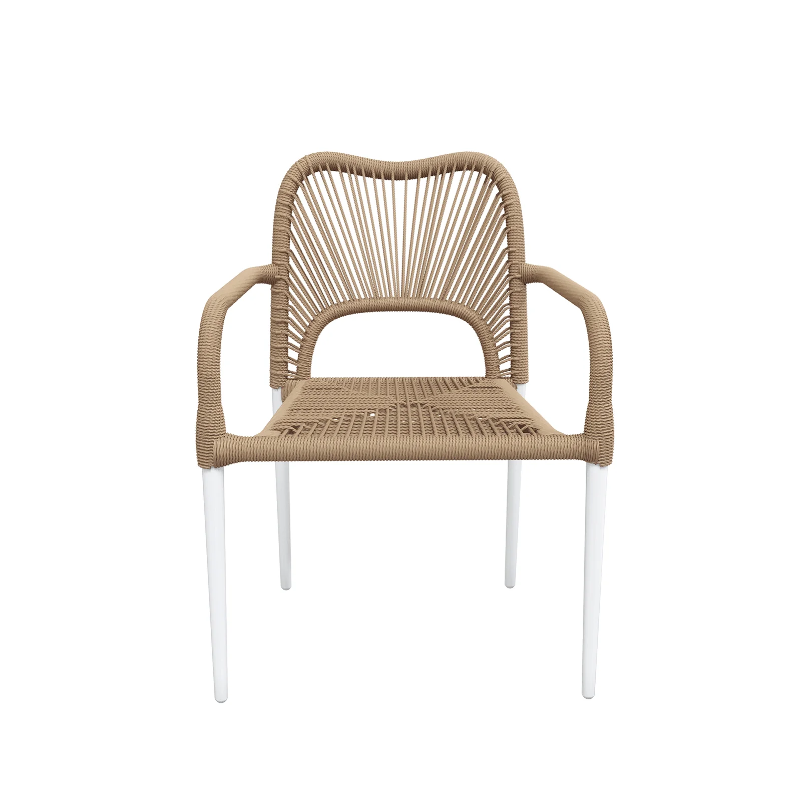 Navarre 6 Seater Aluminium Outdoor Dining Set in Natural - Image 5