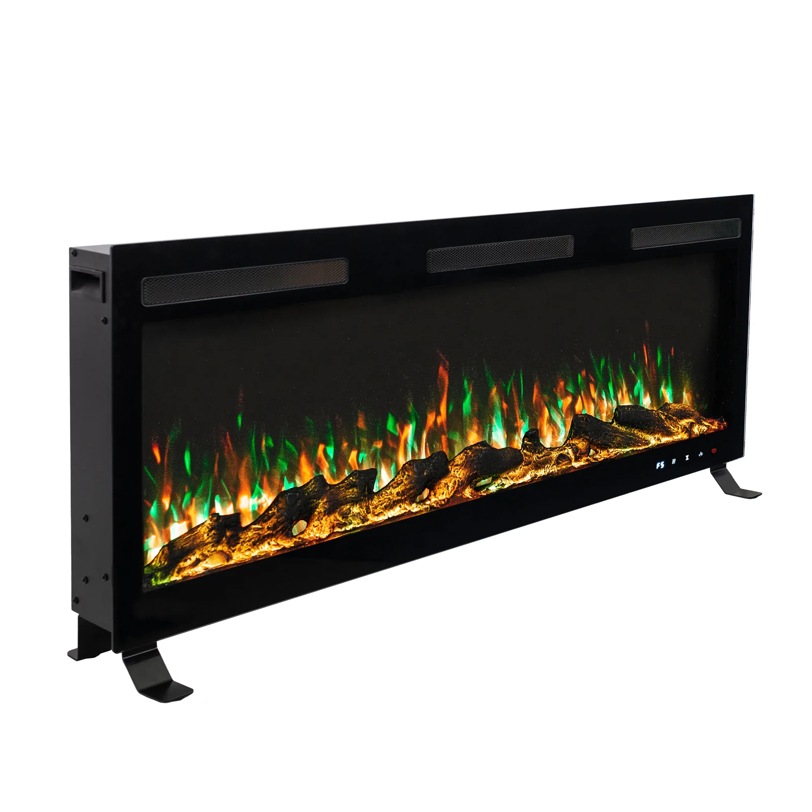 Nebraska 1500W Wall Mounted LED Electric Fireplace in Black - Image 5