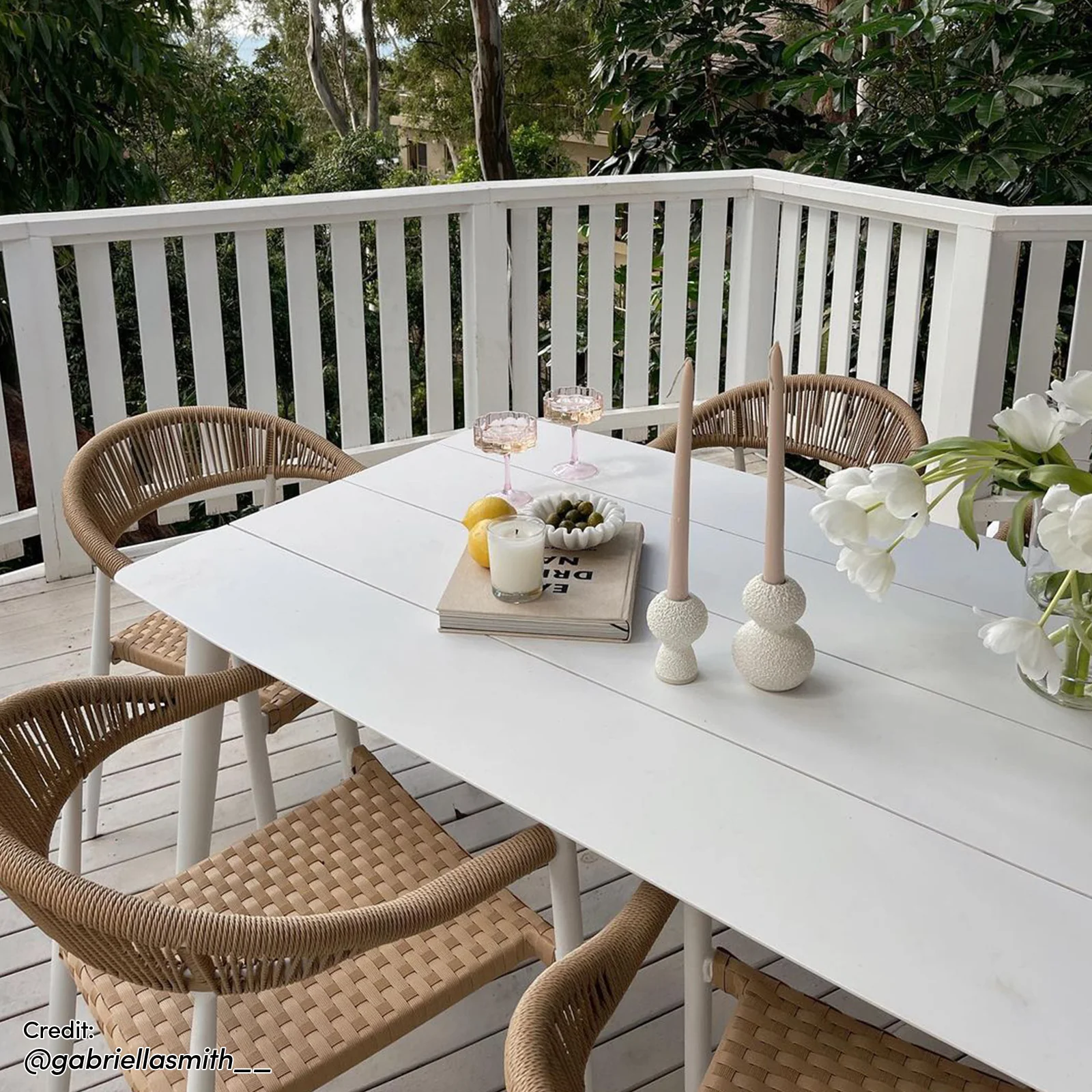Nemma 6 Seater Aluminium Outdoor Dining Set in Natural - Image 12