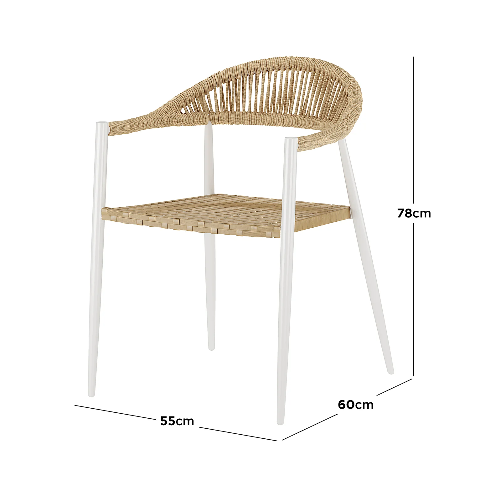 Nemma 6 Seater Aluminium Outdoor Dining Set in Natural - Image 3