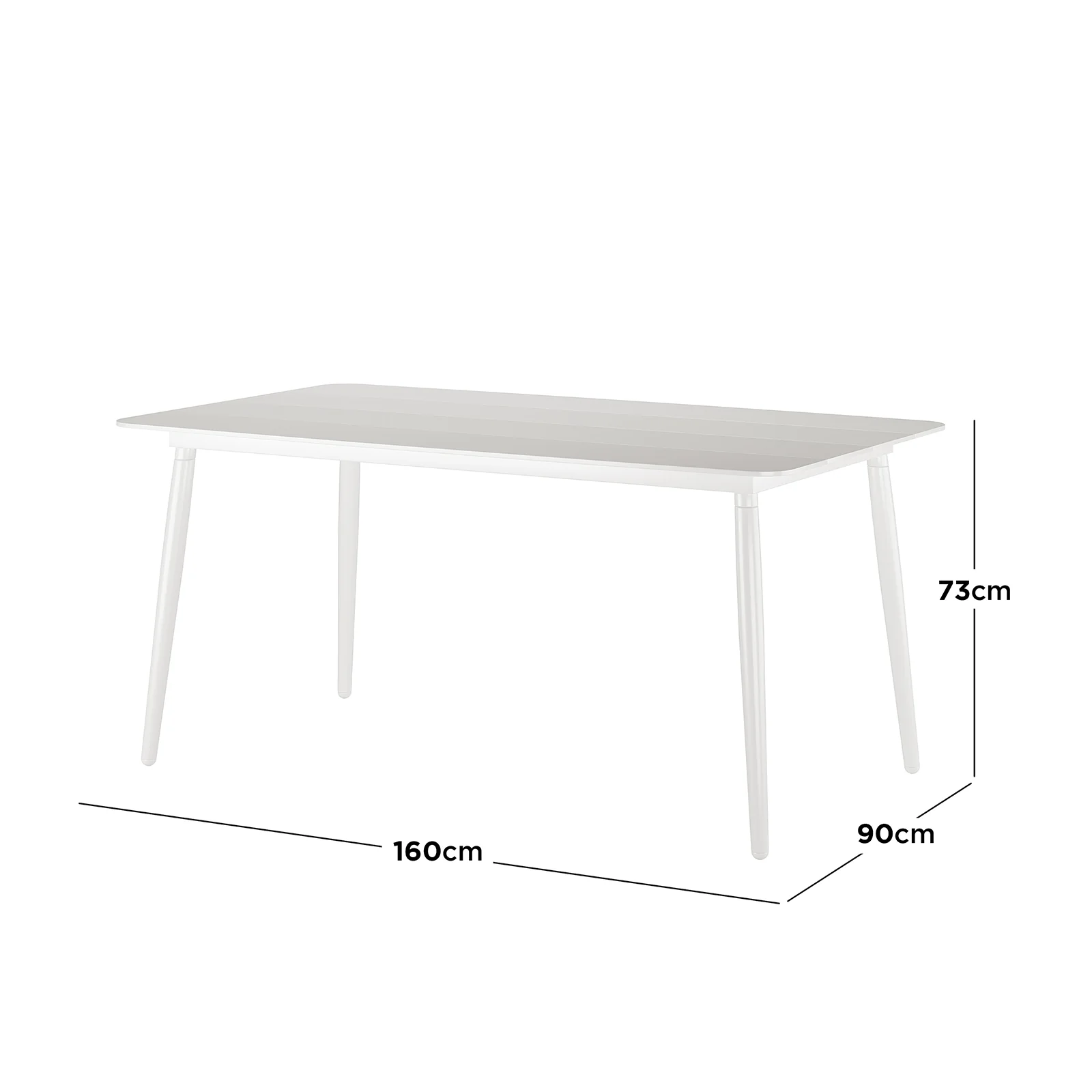Nemma 6 Seater Aluminium Outdoor Dining Set in Natural - Image 4