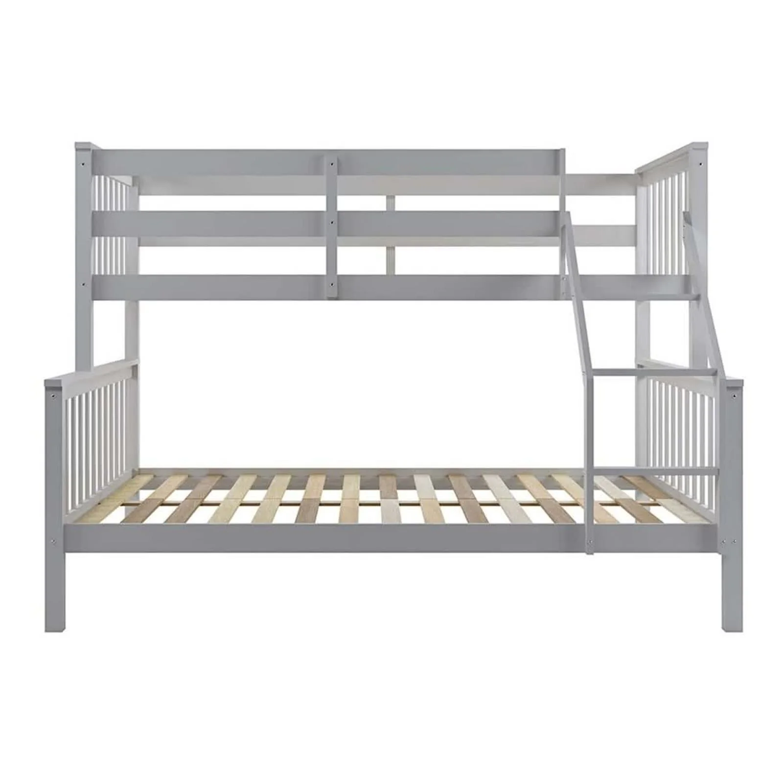 Nero Natural Pine Wood Triple Bunk Bed in Grey - Image 3