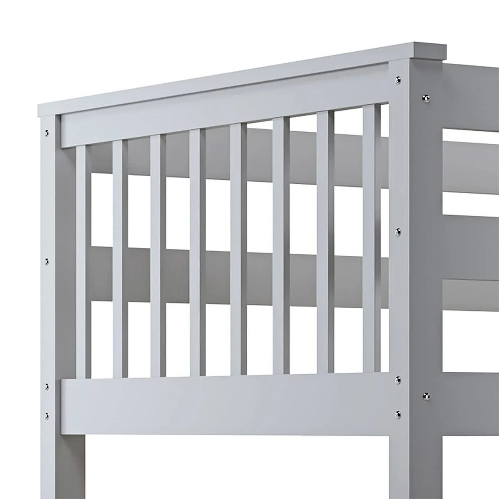 Nero Natural Pine Wood Triple Bunk Bed in Grey - Image 6