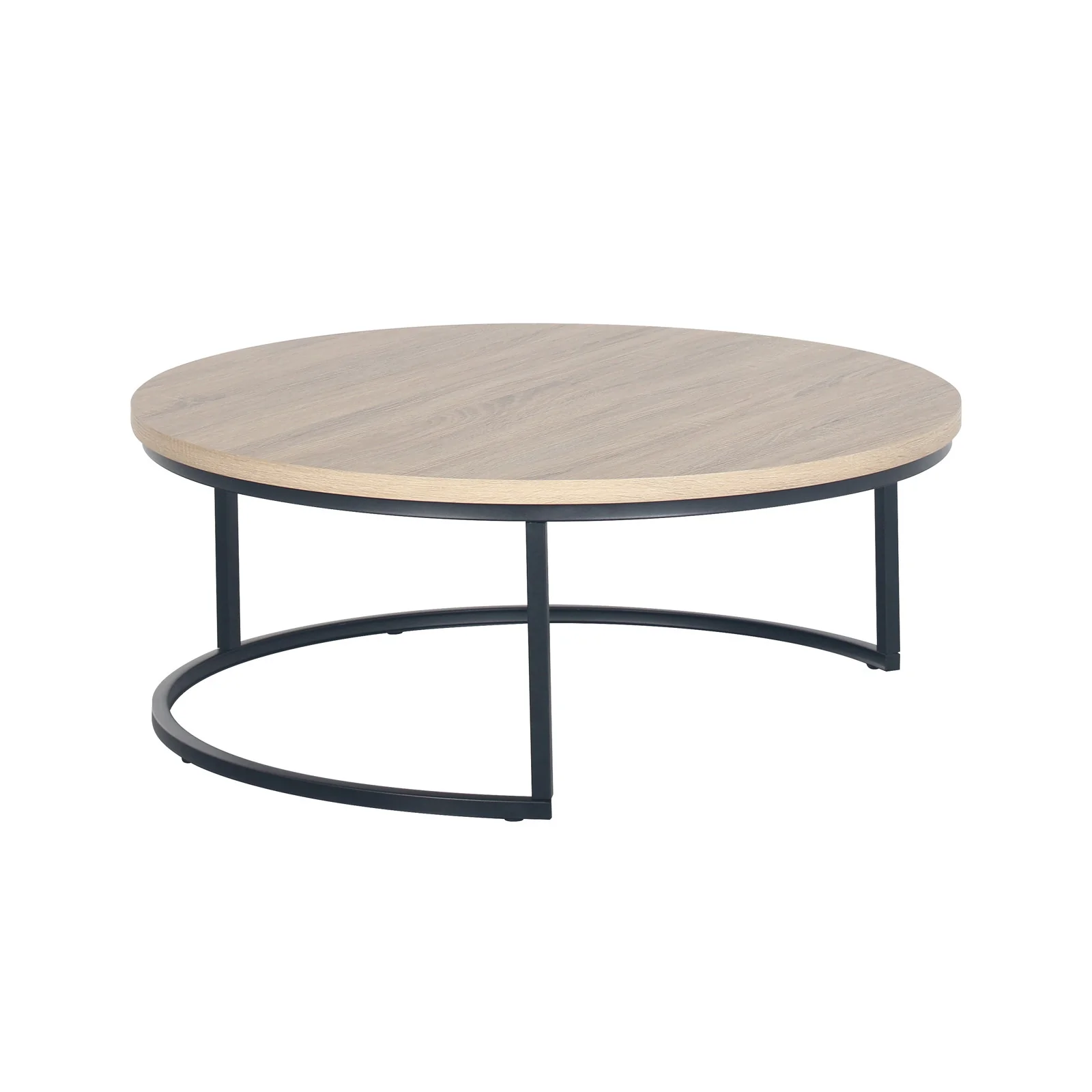 Nevada Round Nesting Coffee Table Set in Natural - Image 6