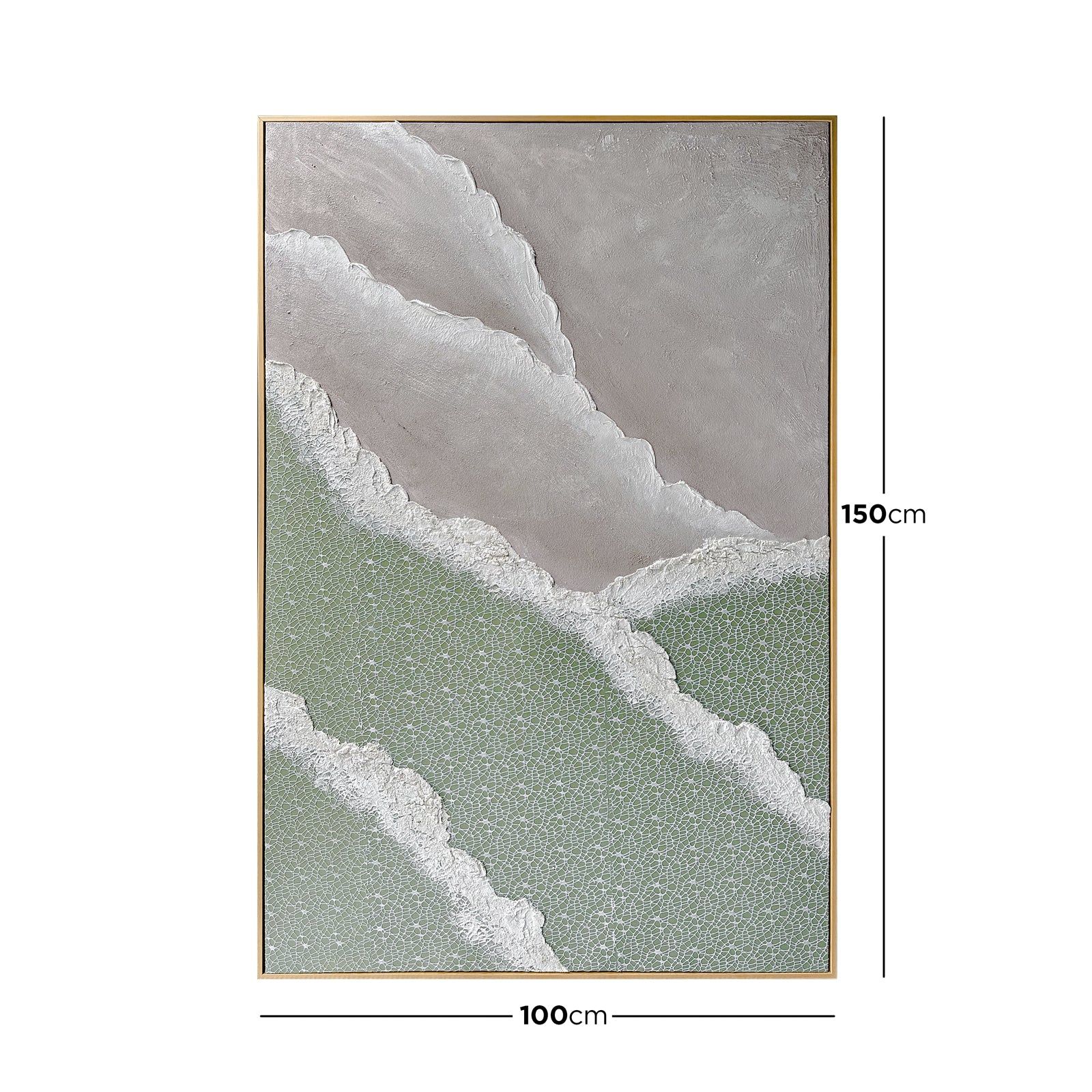 Nolan 100x150cm Framed Textured Canvas 3D Wall Art - Image 3