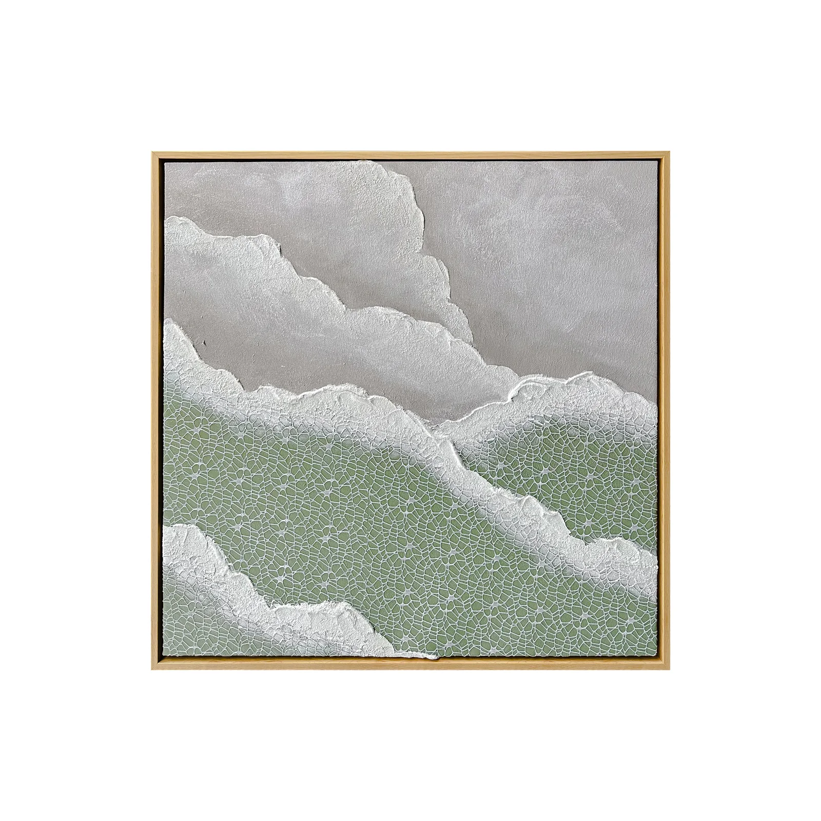 Nolan 80x80cm Framed Textured Canvas 3D Wall Art