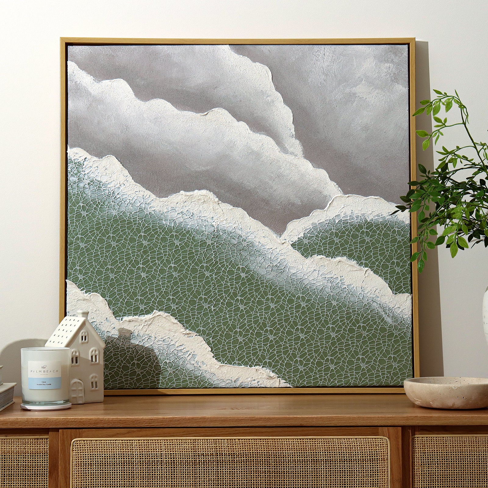 Nolan 80x80cm Framed Textured Canvas 3D Wall Art - Image 2