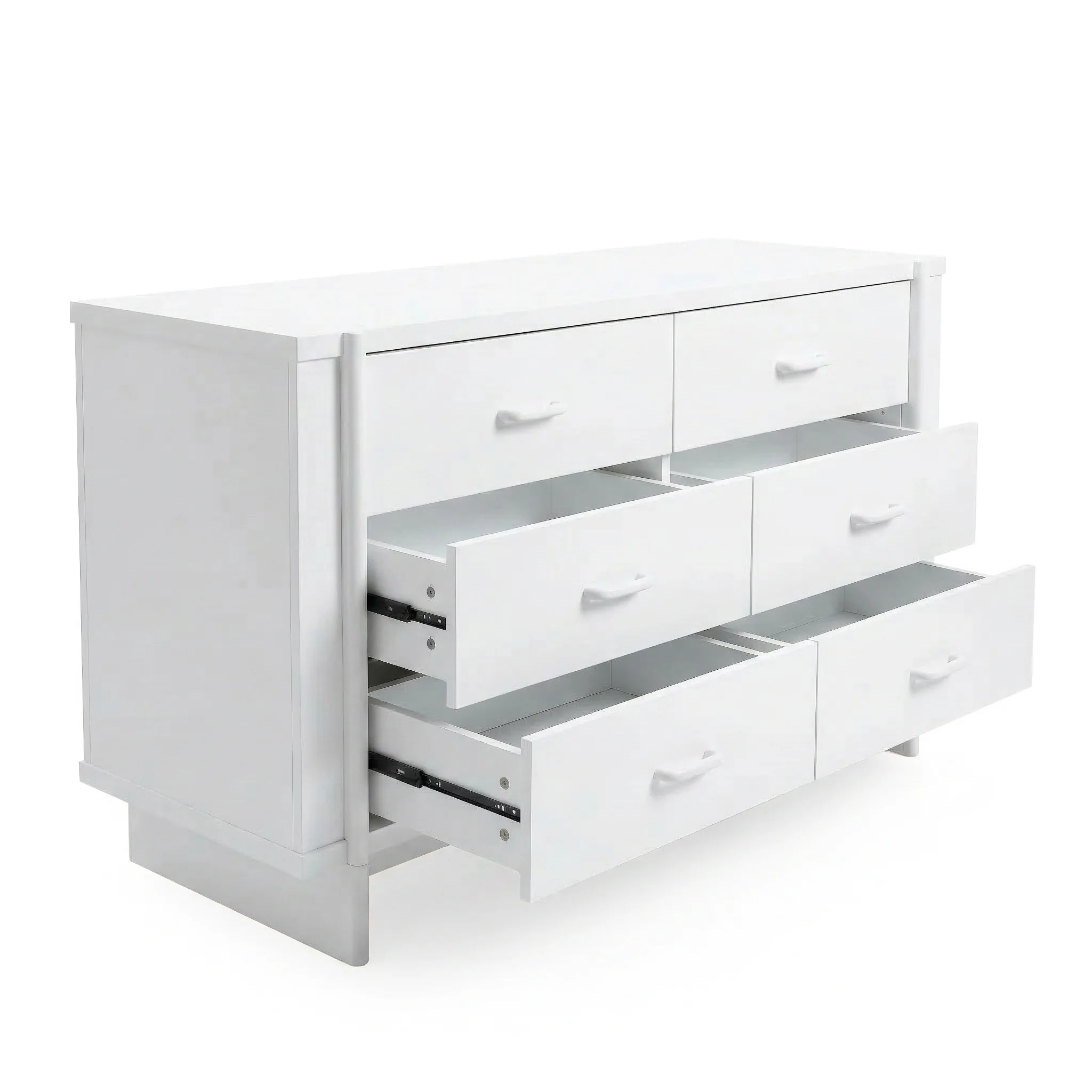 Nooki 6 Drawer Lowboy Dresser in White - Image 8