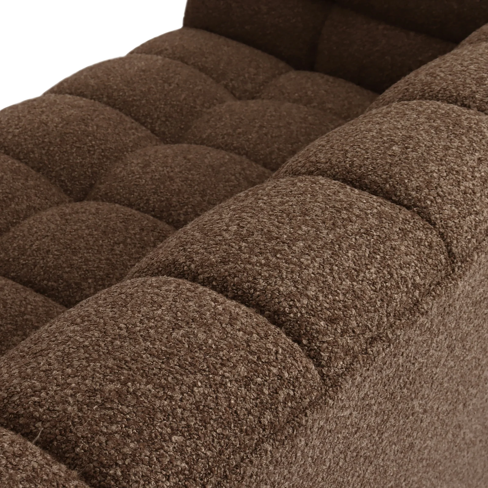 Norah 3 Seater Boucle Sofa in Chocolate Brown - Image 5