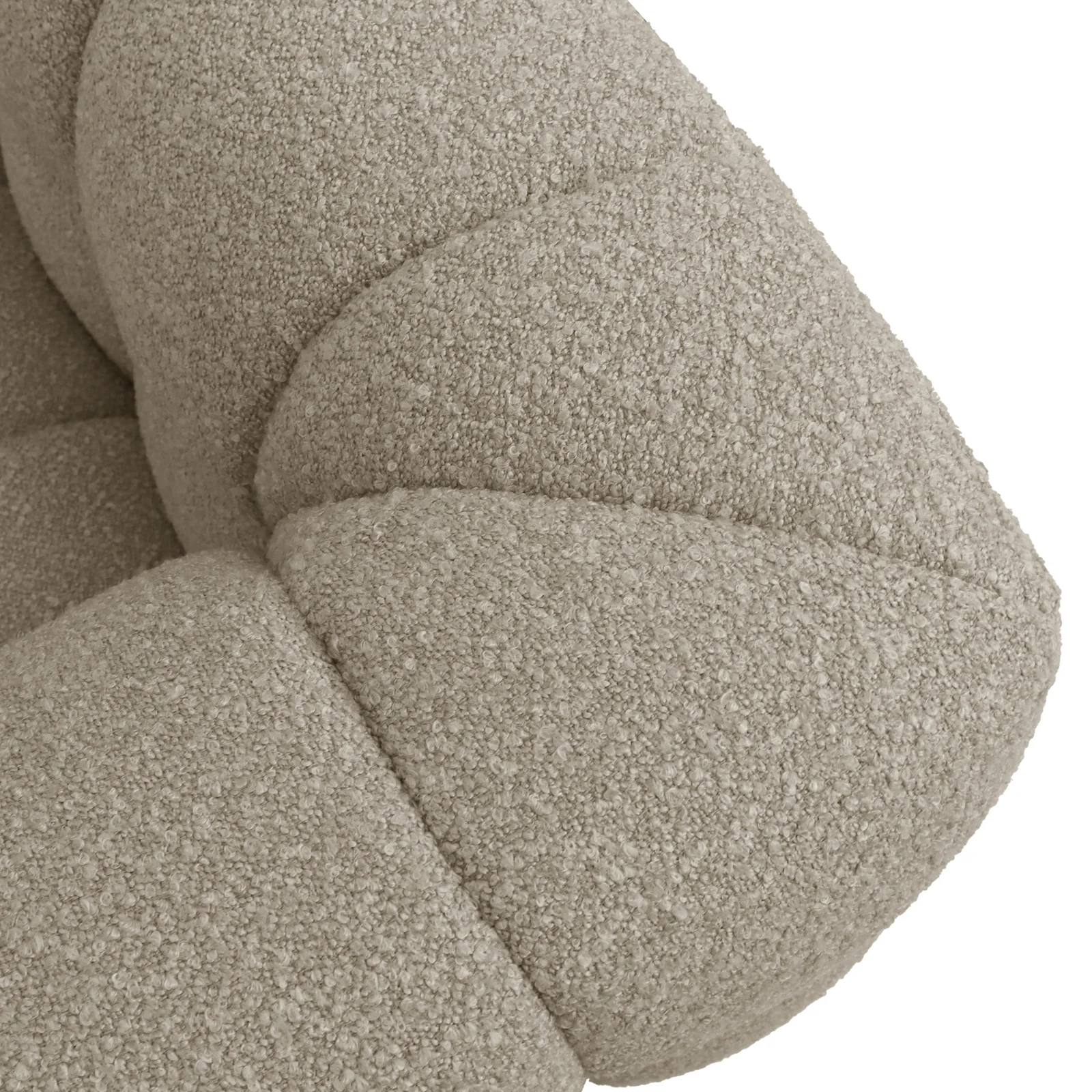 Norah 3 Seater Boucle Sofa in Warm Beige - Image 6