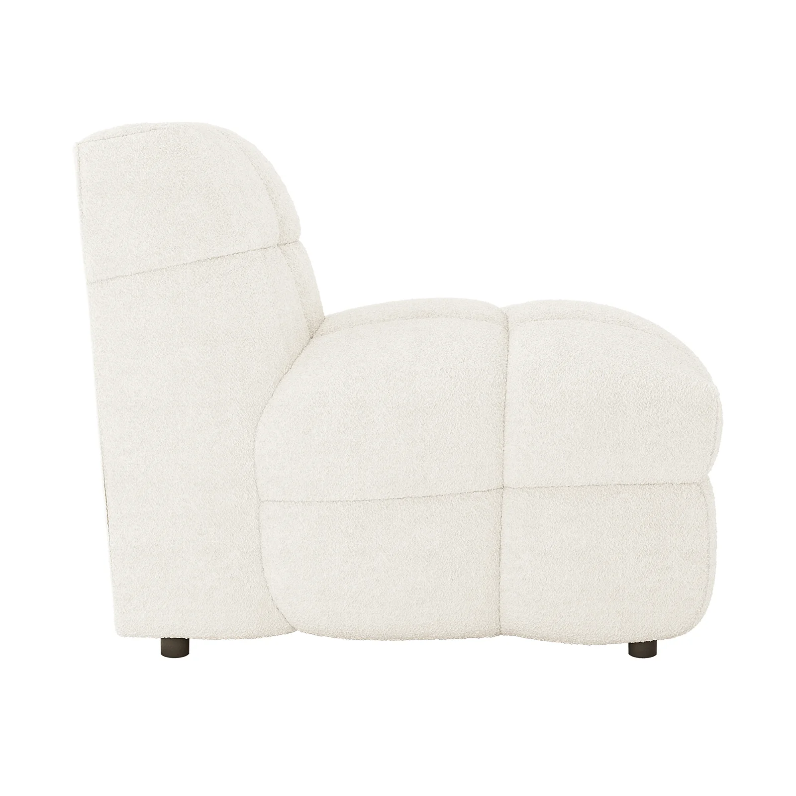 Norah 5 Seater Boucle Fabric Sofa Set in Cream White - Image 14