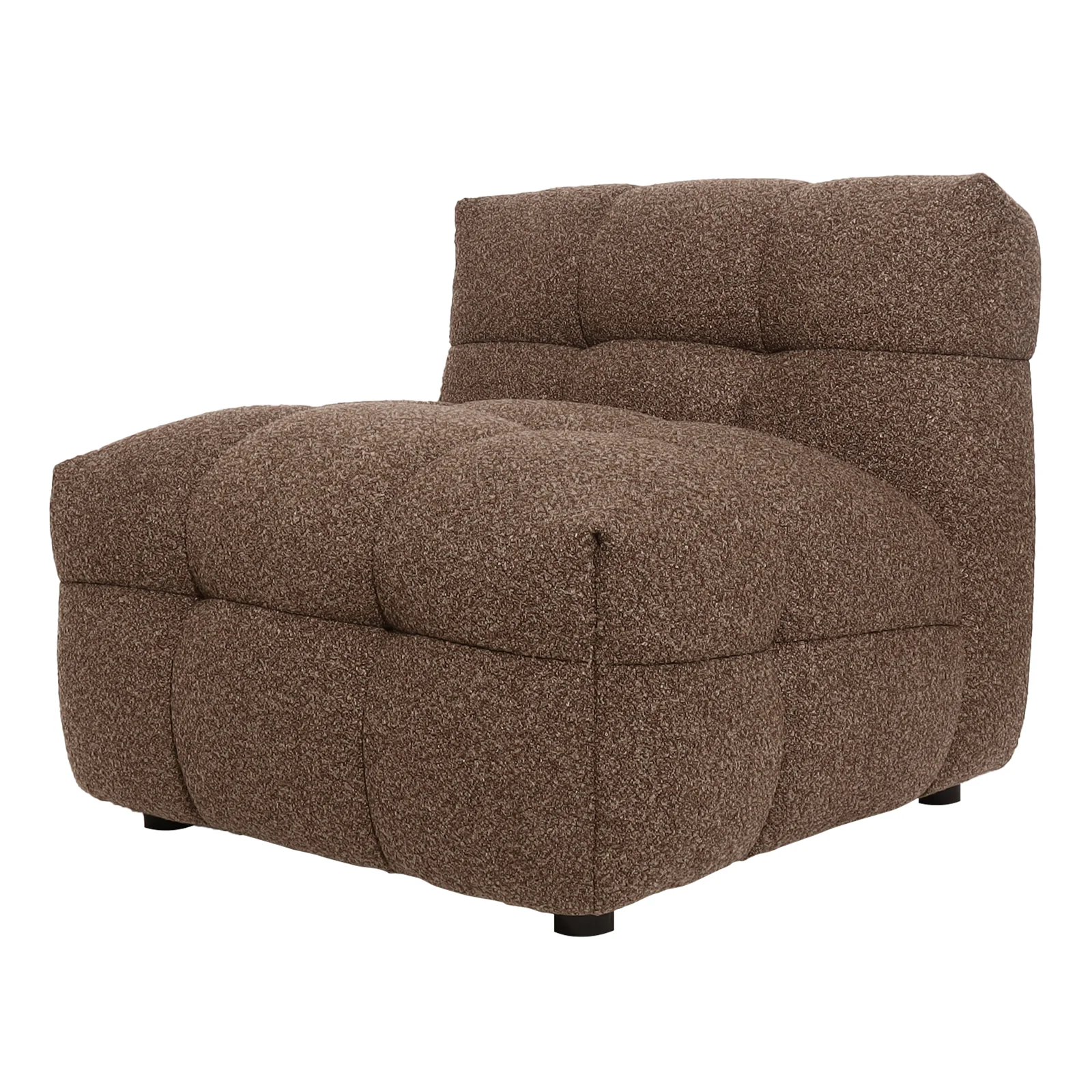 Norah 5 Seater Boucle Sofa Set With Ottoman in Chocolate Brown - Image 14
