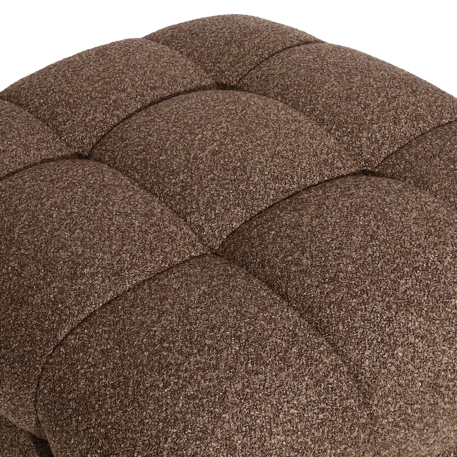 Norah Boucle Ottoman in Chocolate Brown - Image 5