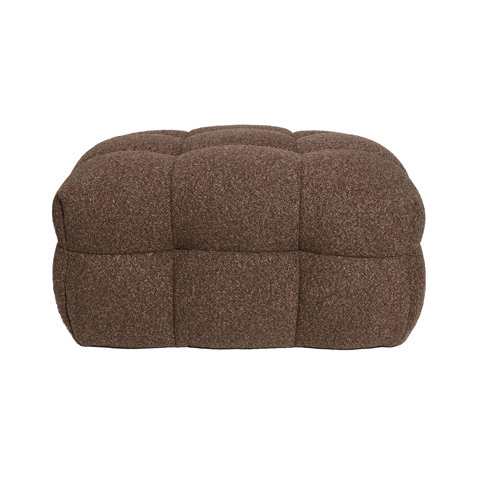 Norah Boucle Ottoman in Chocolate Brown - Image 7