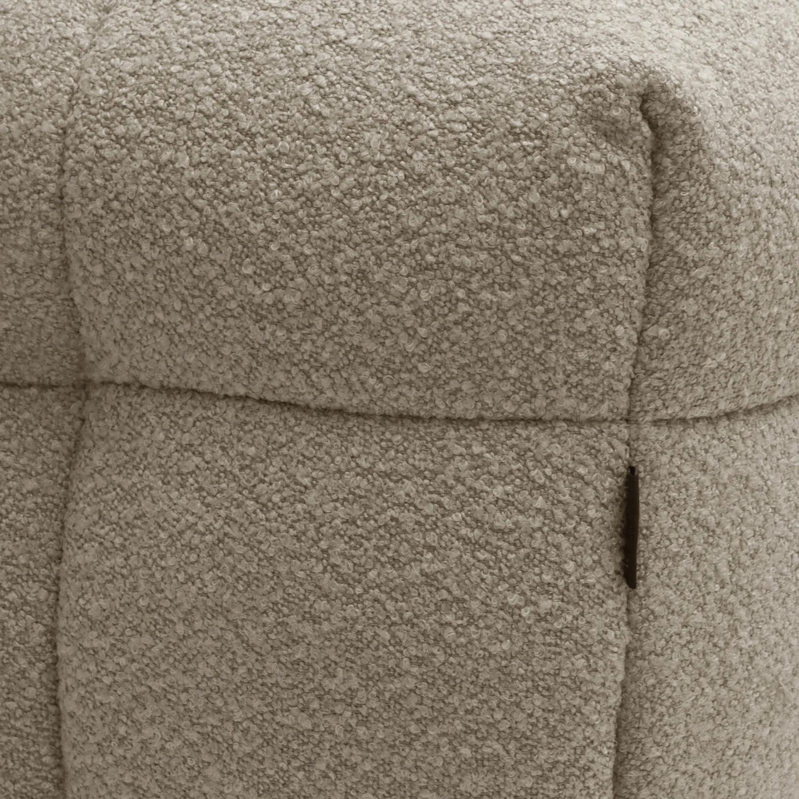 Norah Boucle Ottoman in Warm Beige - Image 5