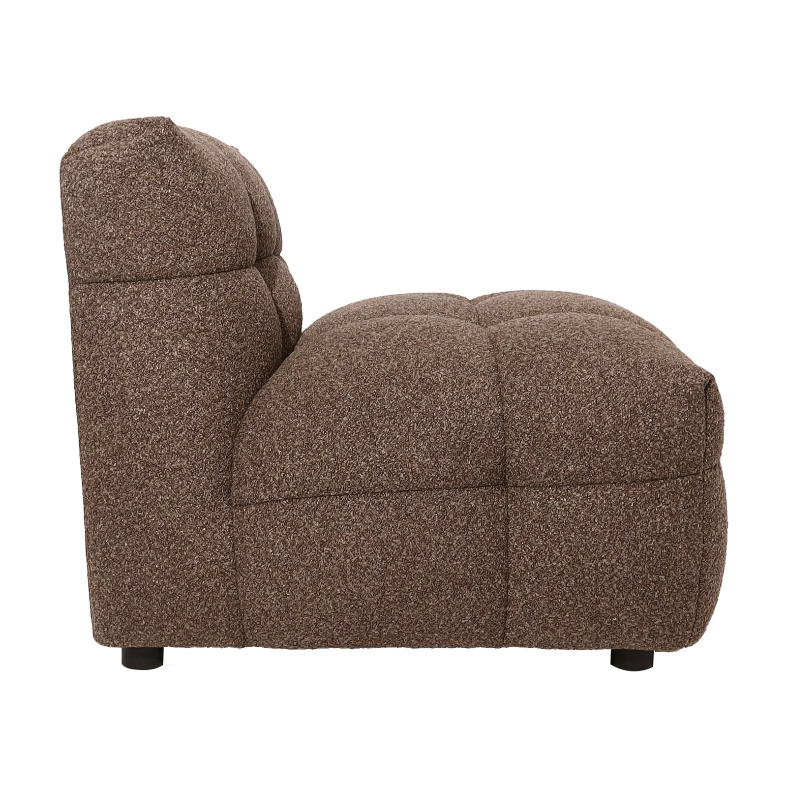 Norah Boucle Single Seater Sofa in Chocolate Brown - Image 10