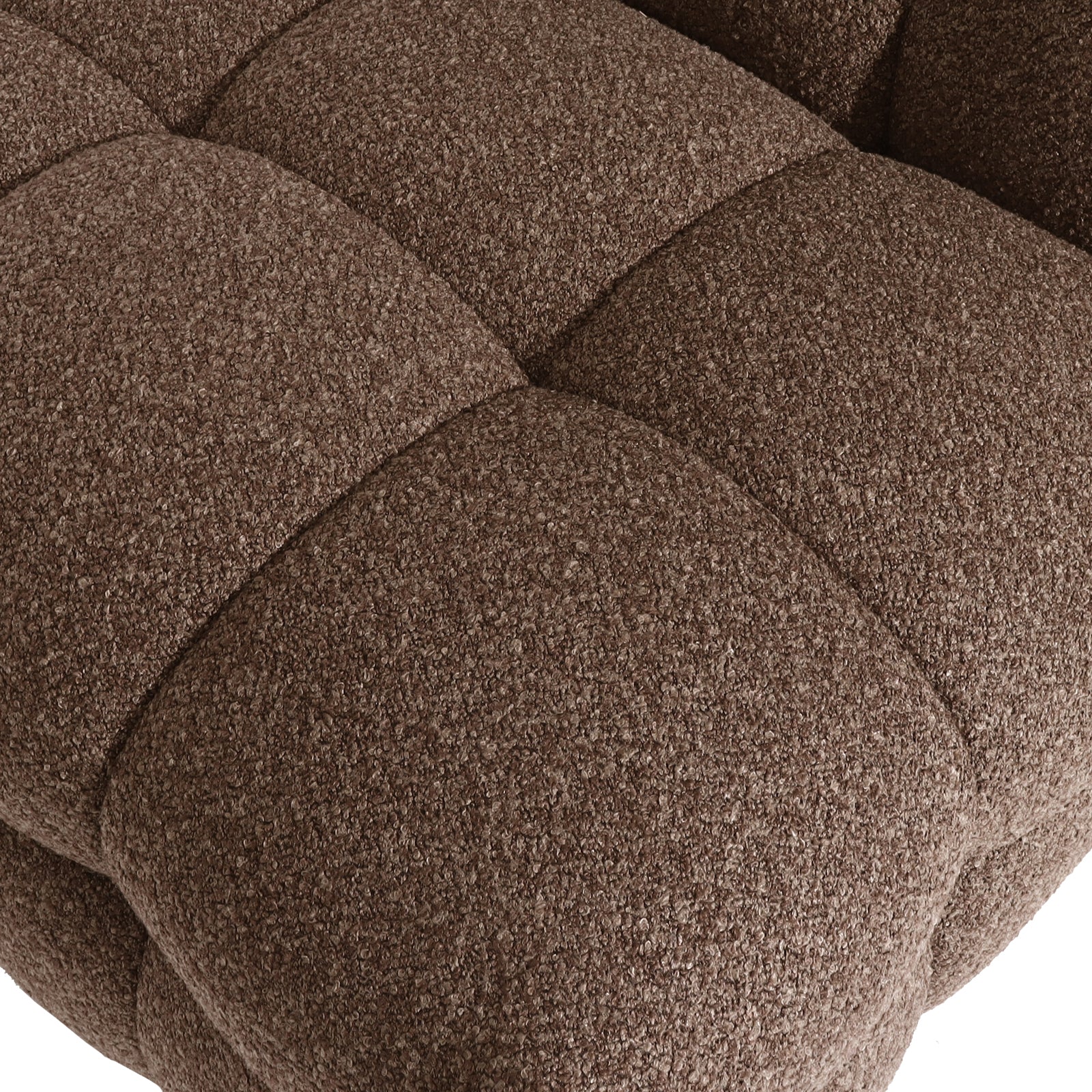 Norah Boucle Single Seater Sofa in Chocolate Brown - Image 6