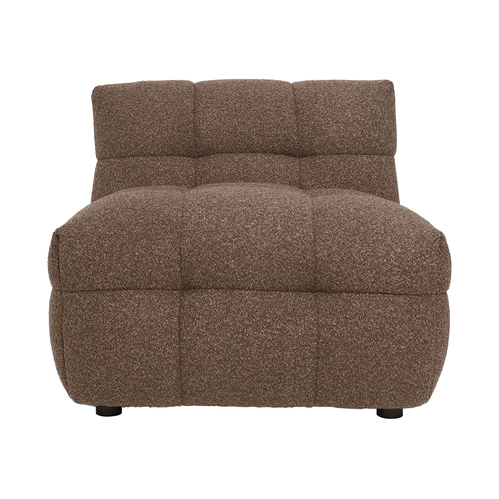 Norah Boucle Single Seater Sofa in Chocolate Brown - Image 8