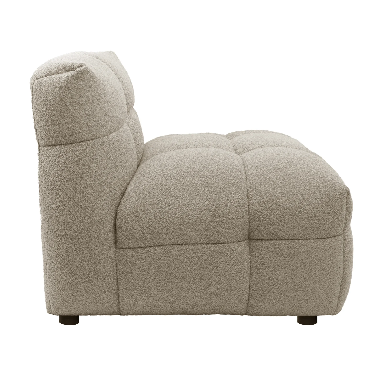 Norah Boucle Single Seater Sofa in Warm Beige - Image 7