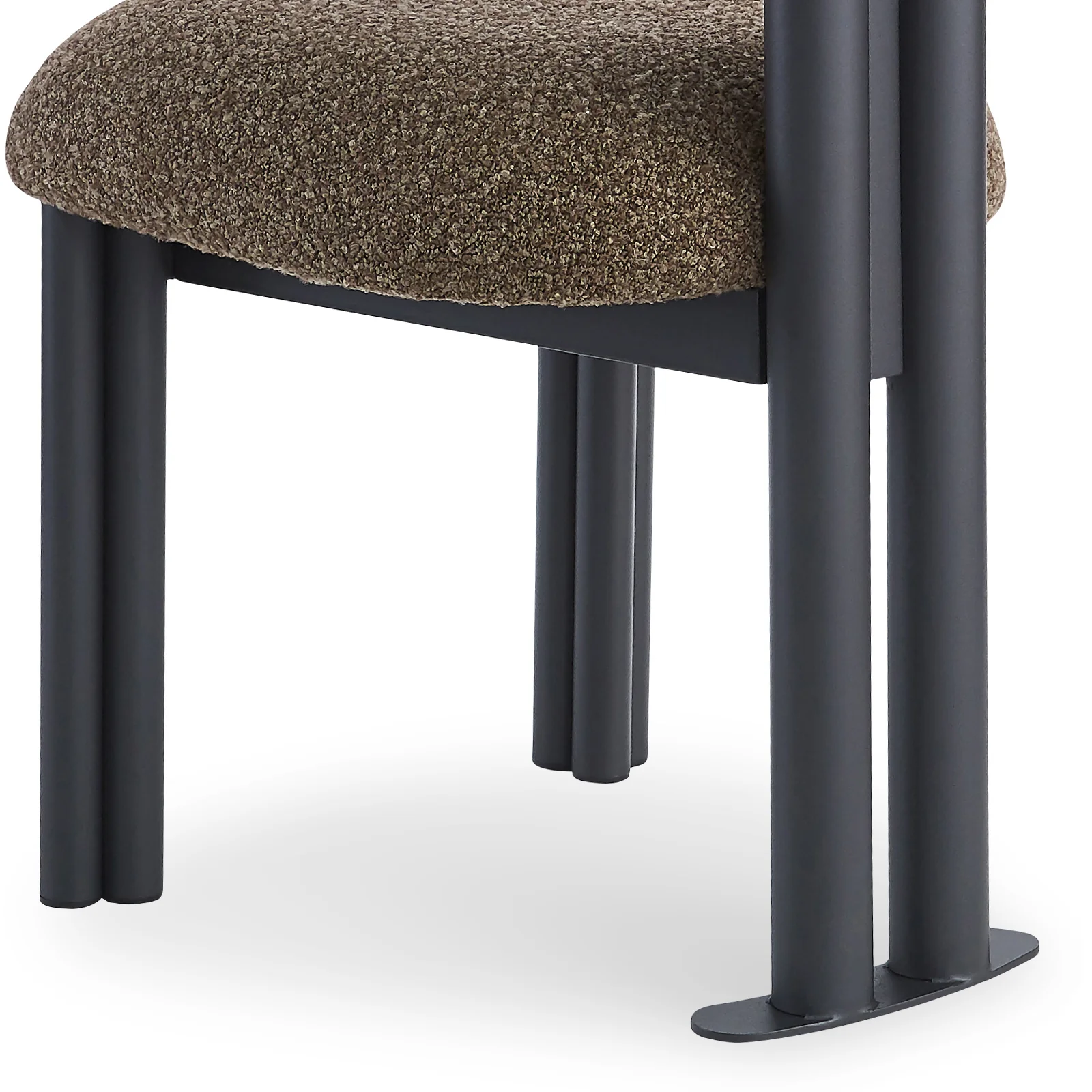 Norii Boucle Fabric Dining Chair in Rust Brown - Image 10
