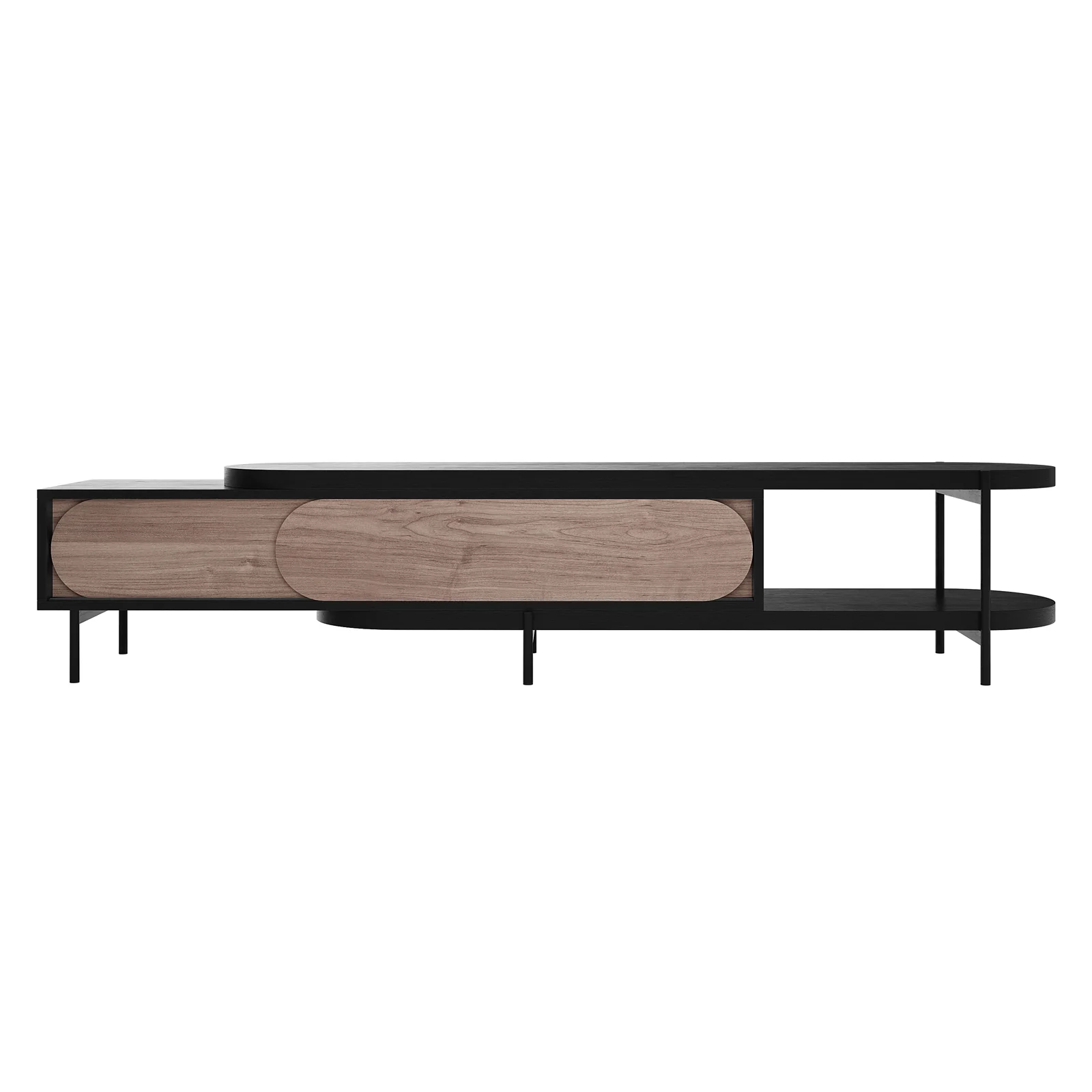 Novia 220-270cm Extendable Entertainment TV Unit in Black