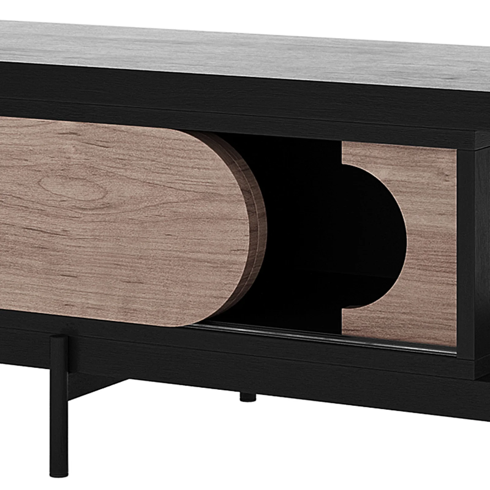 Novia 220-270cm Extendable Entertainment TV Unit in Black - Image 9