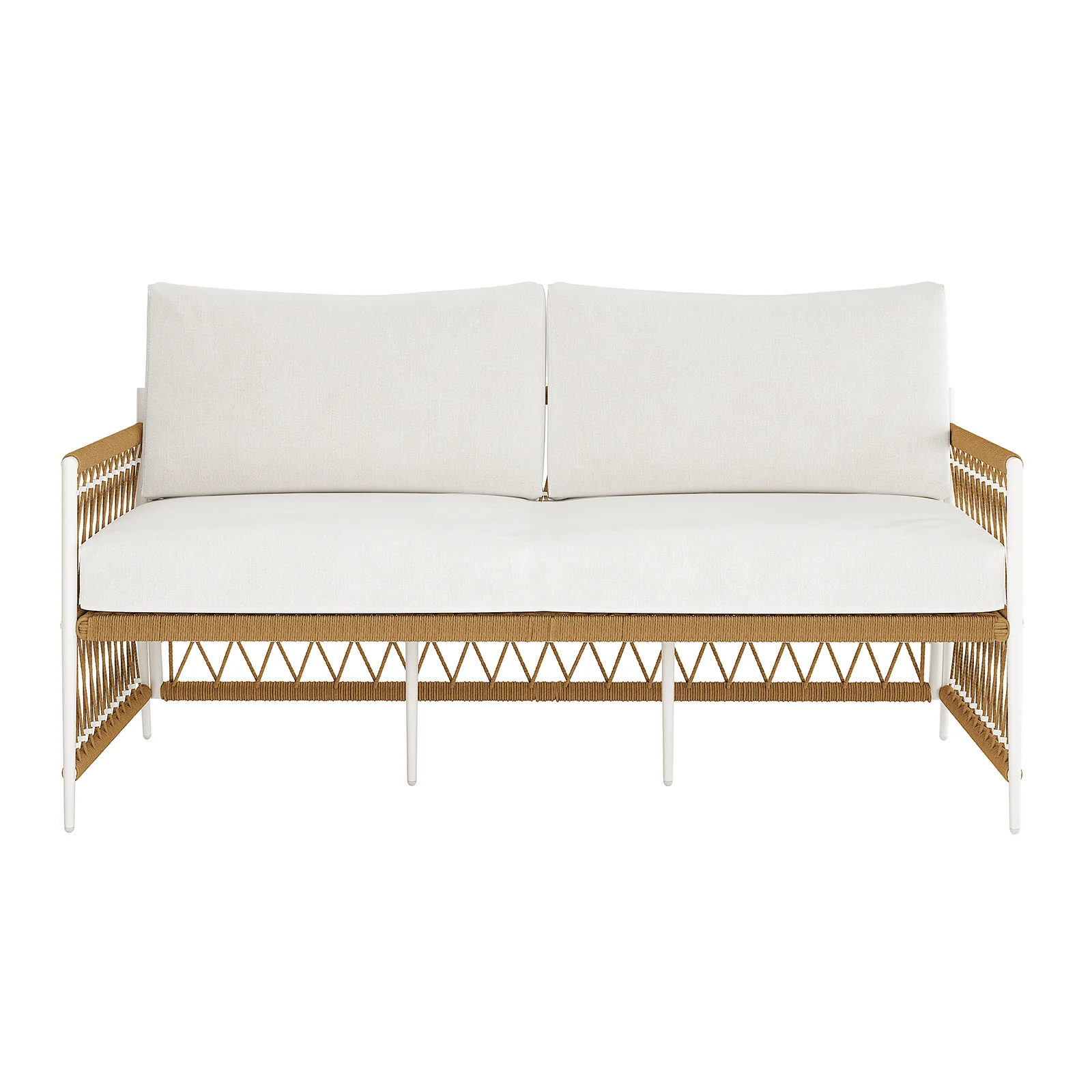 Nuevo 4 Seater Wicker Outdoor Lounge Set in Light Beige - Image 9