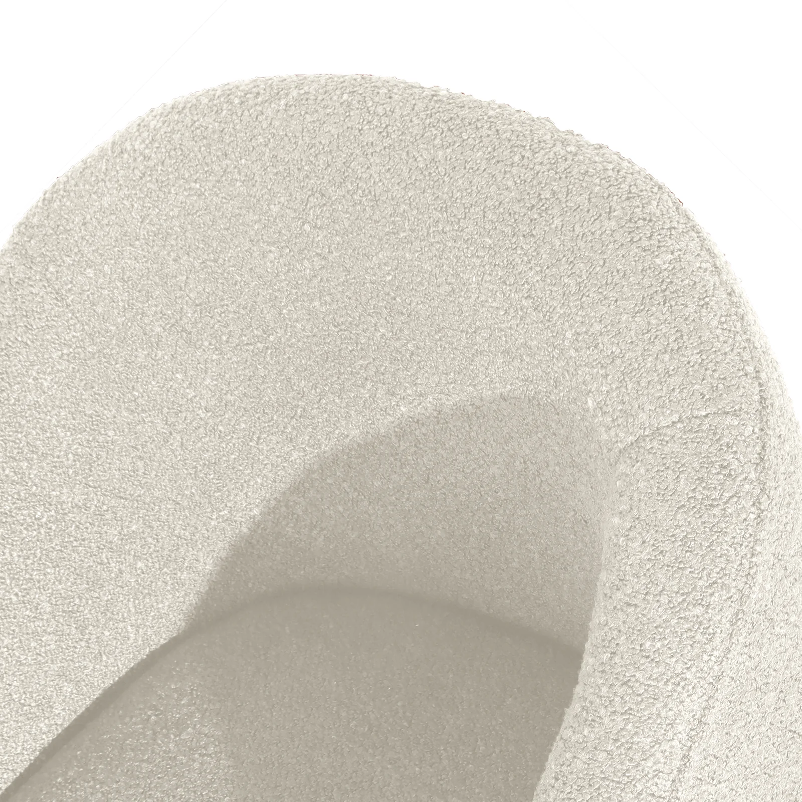 Nuve Bouclé Upholstered Accent Armchair in Cream White - Image 6