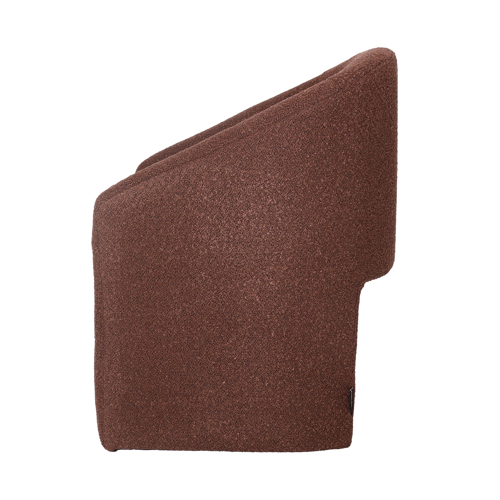 Nuve Bouclé Upholstered Accent Armchair in Rust Brown - Image 10