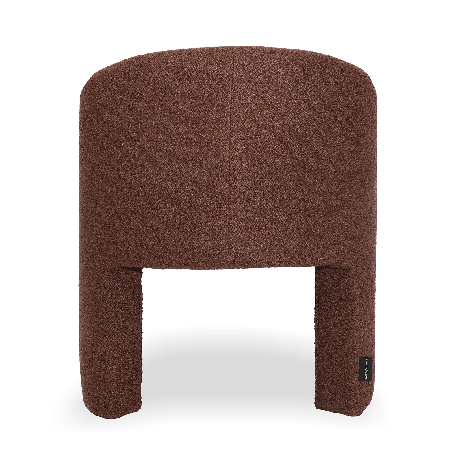 Nuve Bouclé Upholstered Accent Armchair in Rust Brown - Image 11